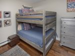 Bedroom 2 w/Full over Full Bunk w/Trundle and TV